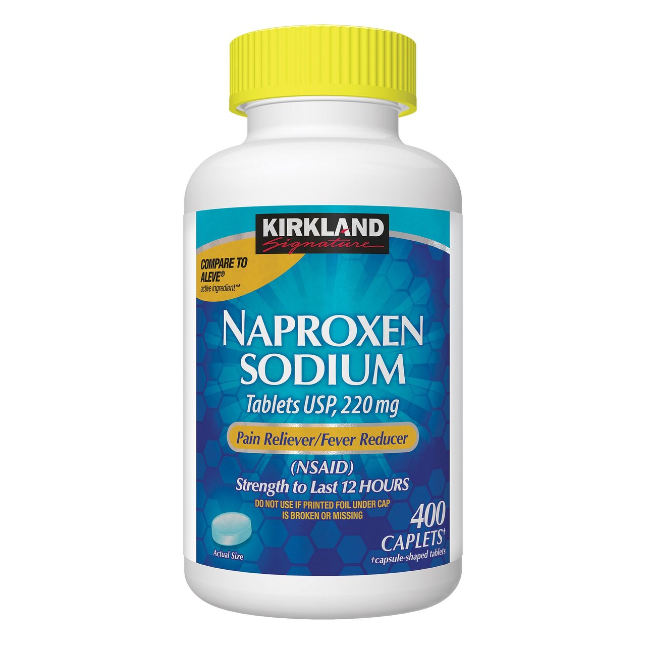 Kirkland Signature Naproxen Sodium 220mg, 400 Caplets - Image 1