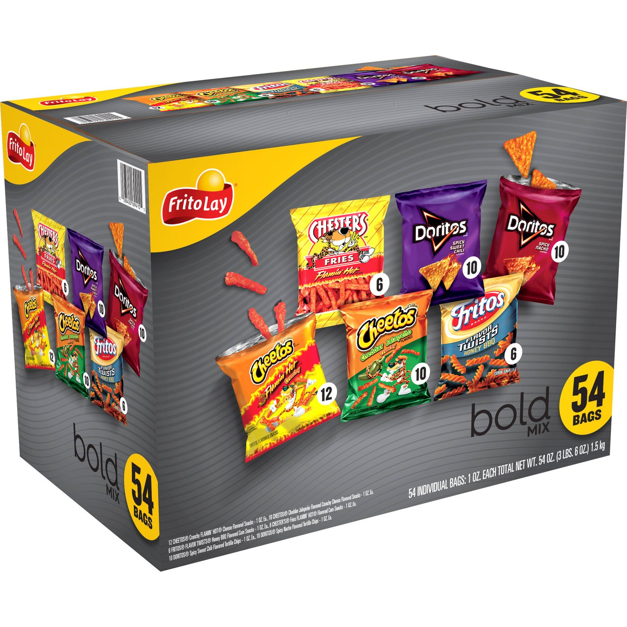 Frito-Lay Bold Mix Variety Pack, 1 oz, 54 Count - Image 1