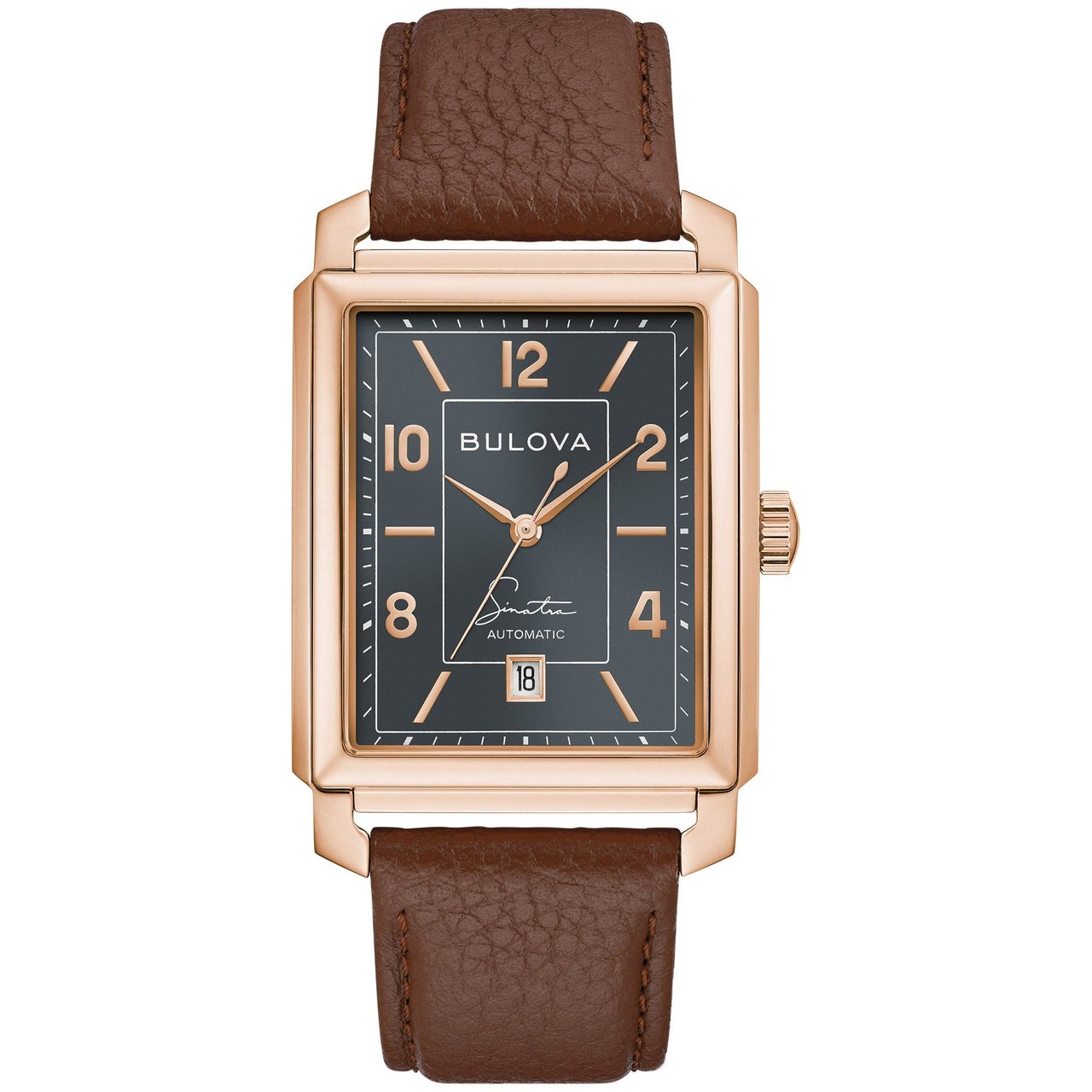 Bulova Frank Sinatra Black Dial Automatic Men's Watch - Image 1