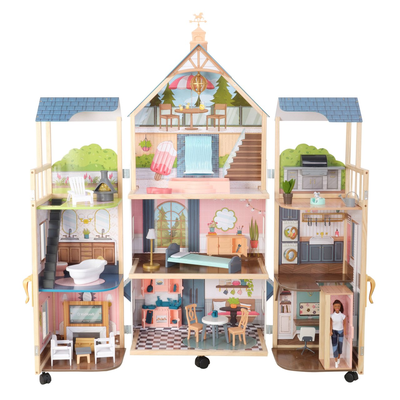 KidKraft Secret Reveal Wooden Mansion Dollhouse - Image 1