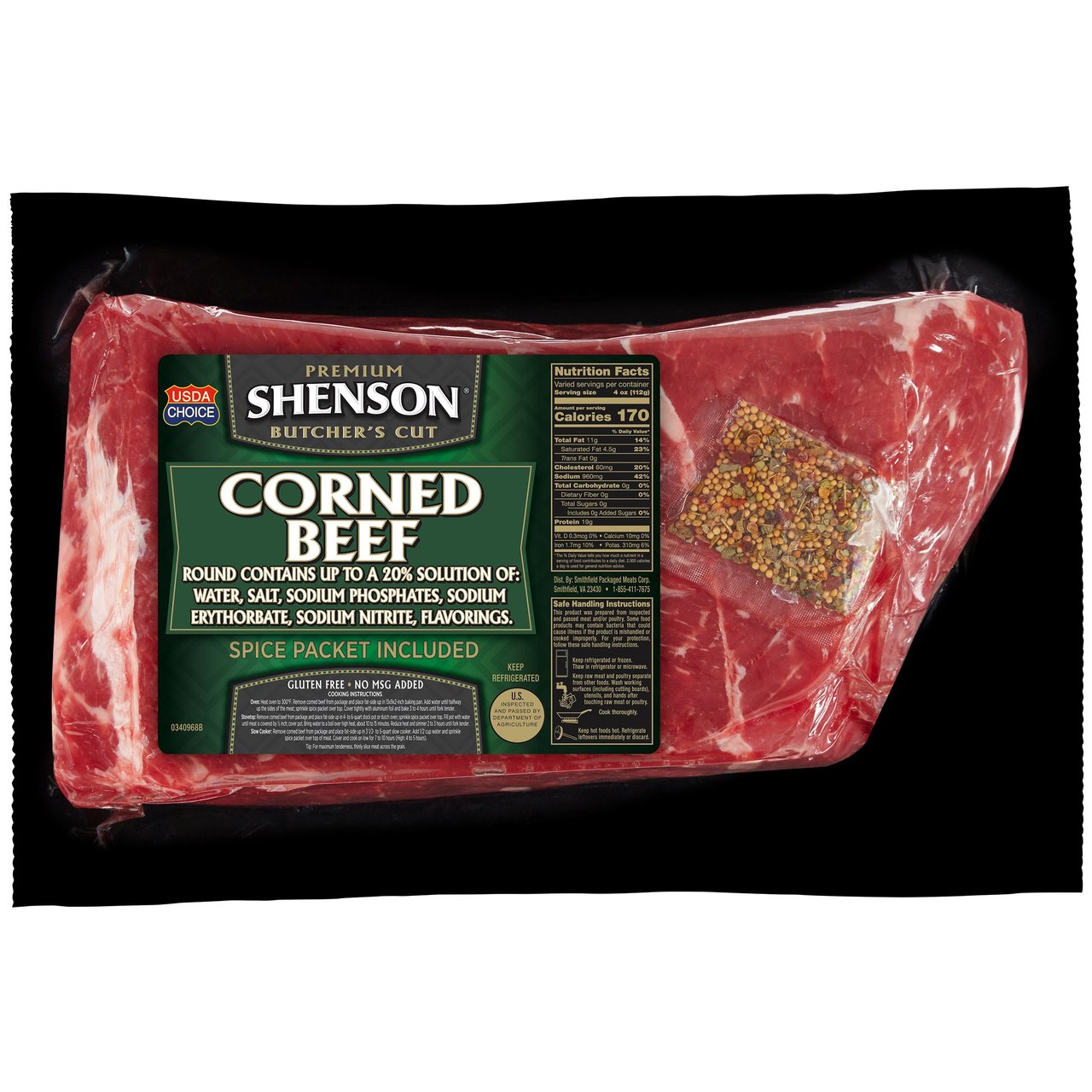 Shenson's USDA Choice Corned Beef Round (Price Per Pound)