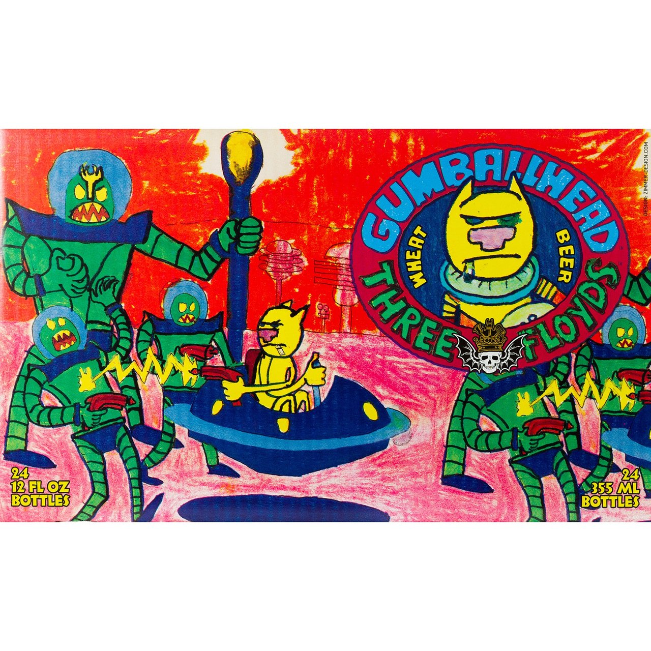Three Floyds Gumballhead Wheat Ale, 24 x 12 oz Bottles - Image 1