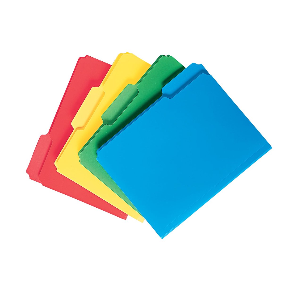 Smead Poly File Folders, Letter Size, 1/3-Cut Tab, Assorted Colors, 24-Pack - Image 1
