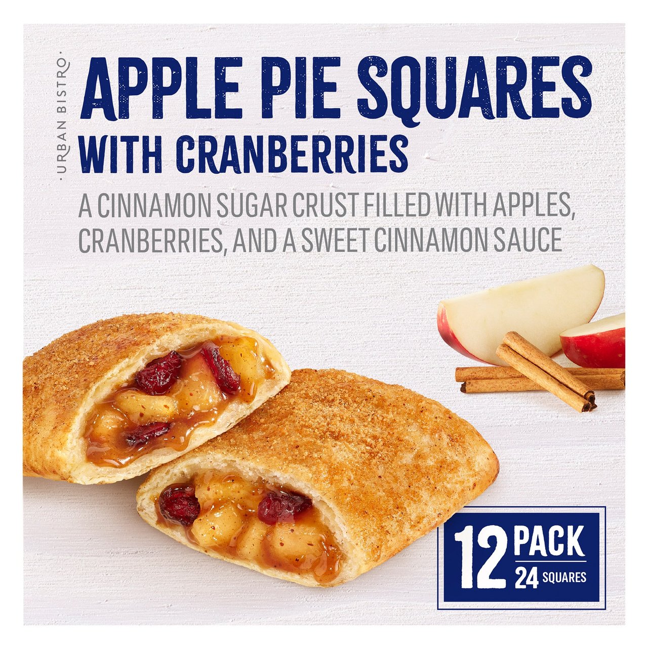 URBAN BISTRO APPLE PIE SQUARES W/CRANBERRIES 12/4OZ - Image 1