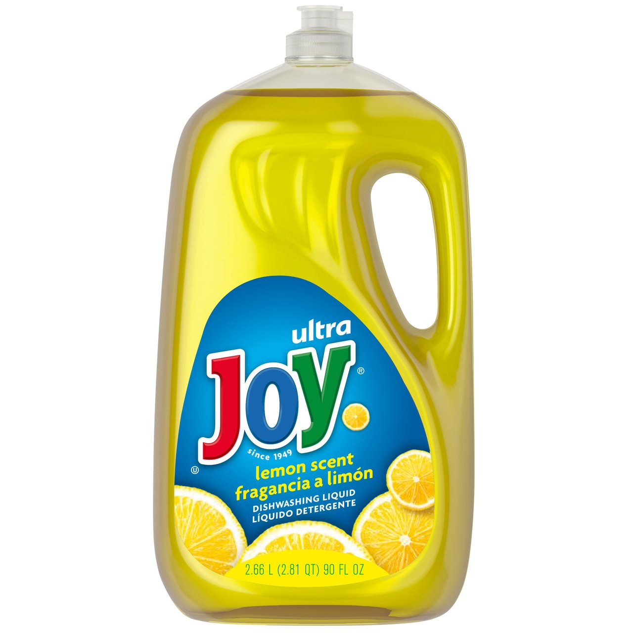 Joy Ultra Dishwashing Liquid Dish Soap, Lemon Scent, 90 fl oz - Image 1