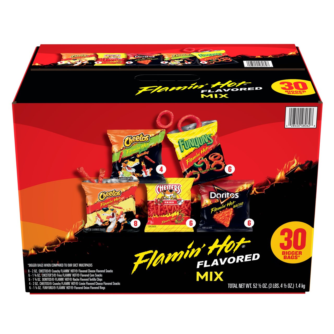 Cheetos Flamin' Hot Variety Pack, 30 Count / 3.25 lbs - Image 1