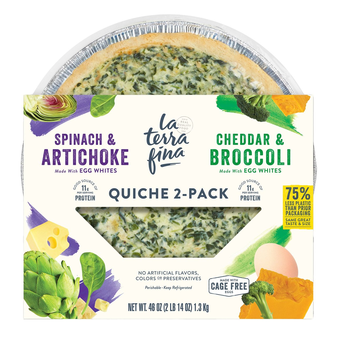 La Terra Fina Quiche Variety Pack, 2/23 Ounce Packages - Image 1