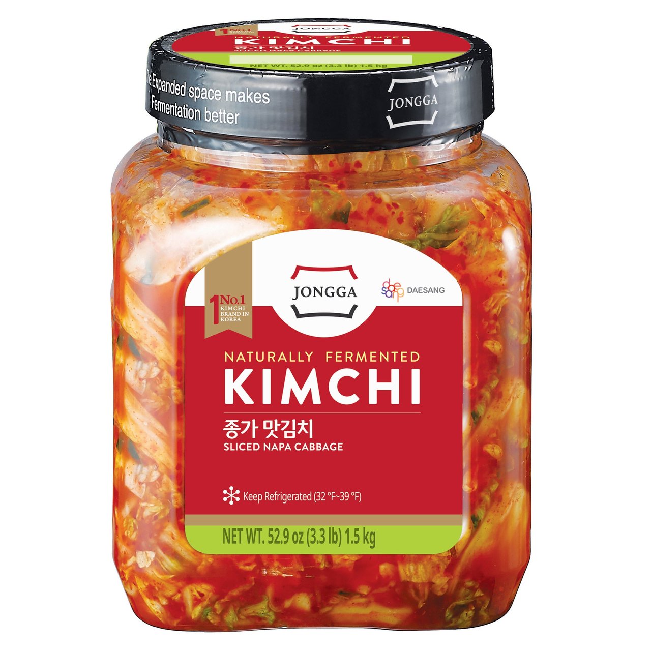 Jongga Sliced Napa Cabbage Mat Kimchi 52.9 oz
