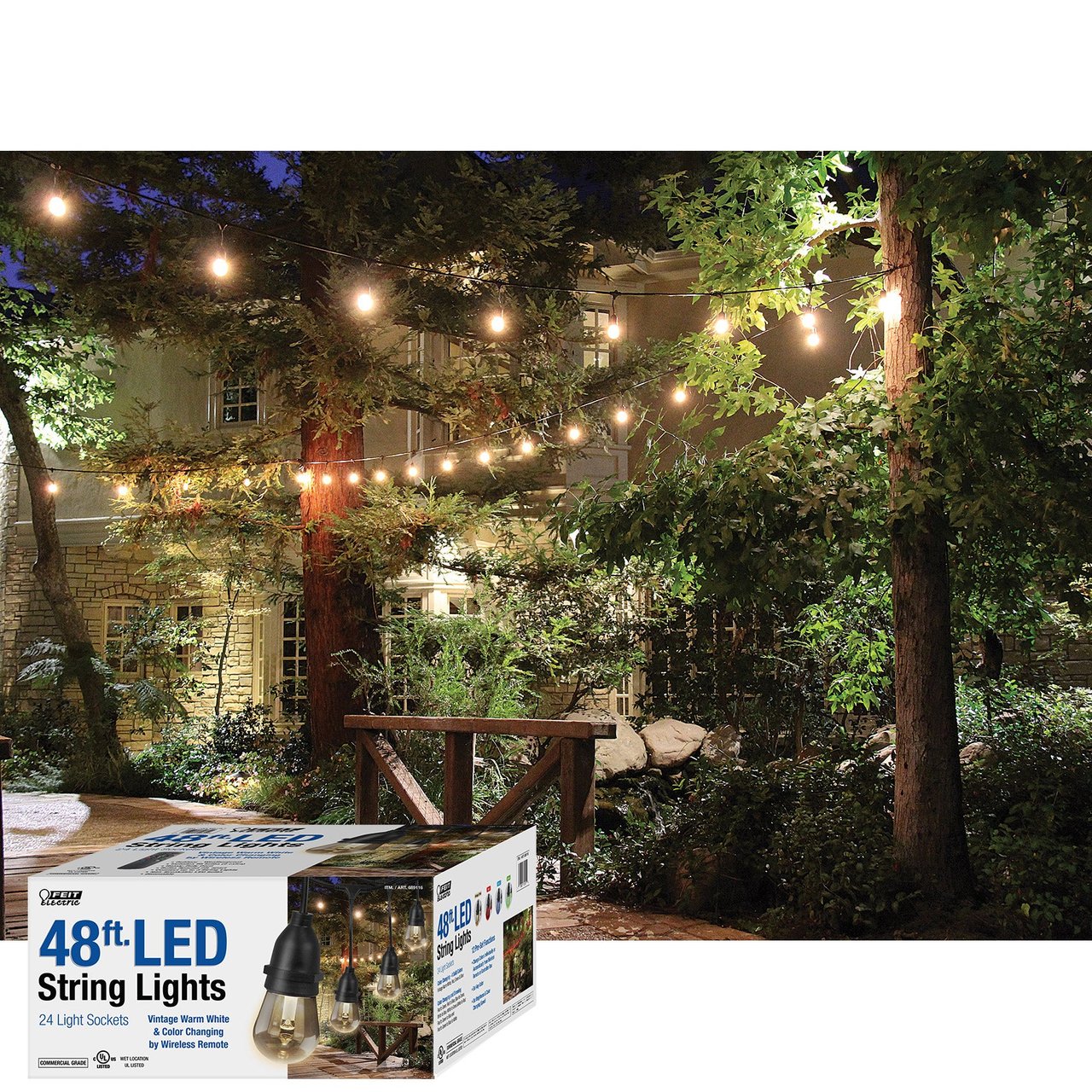 Feit Electric Color-Changing LED String Light, 48 Feet - Image 1