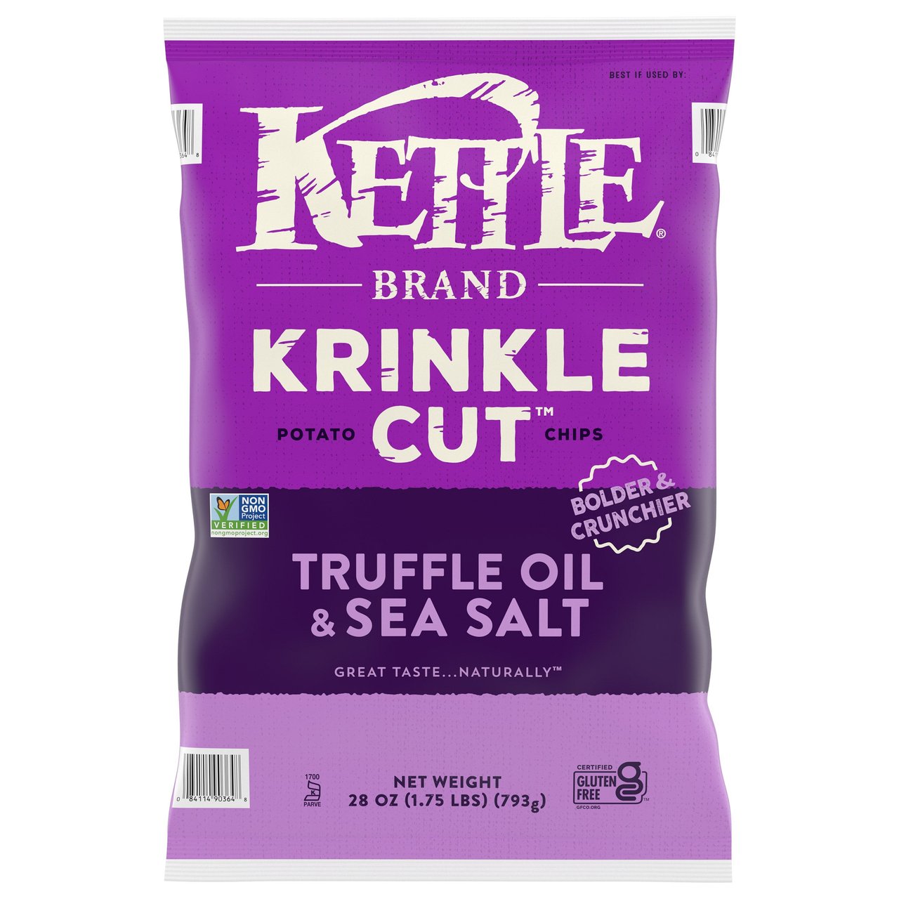 Kettle Brand Krinkle Cut Truffle Oil & Sea Salt Potato Chips, 28 oz - Image 1
