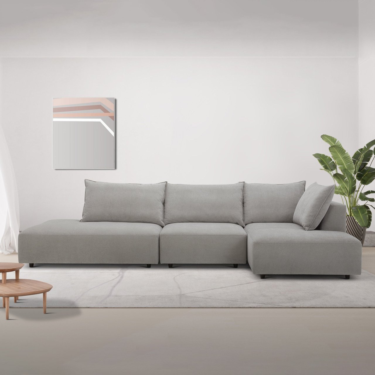Macon 3-Piece Fabric Modular Sectional - Image 1