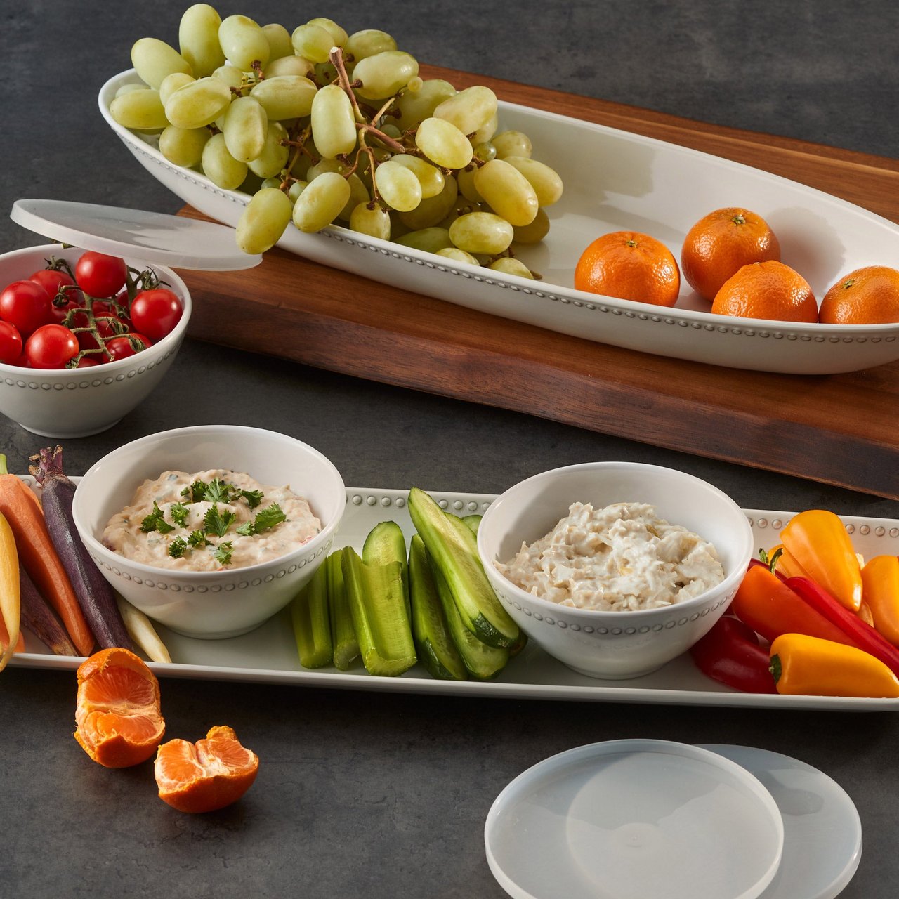 専用40パック Pandex 5-Piece Beaded Melamine Serving Set (#1796151) - $6.97