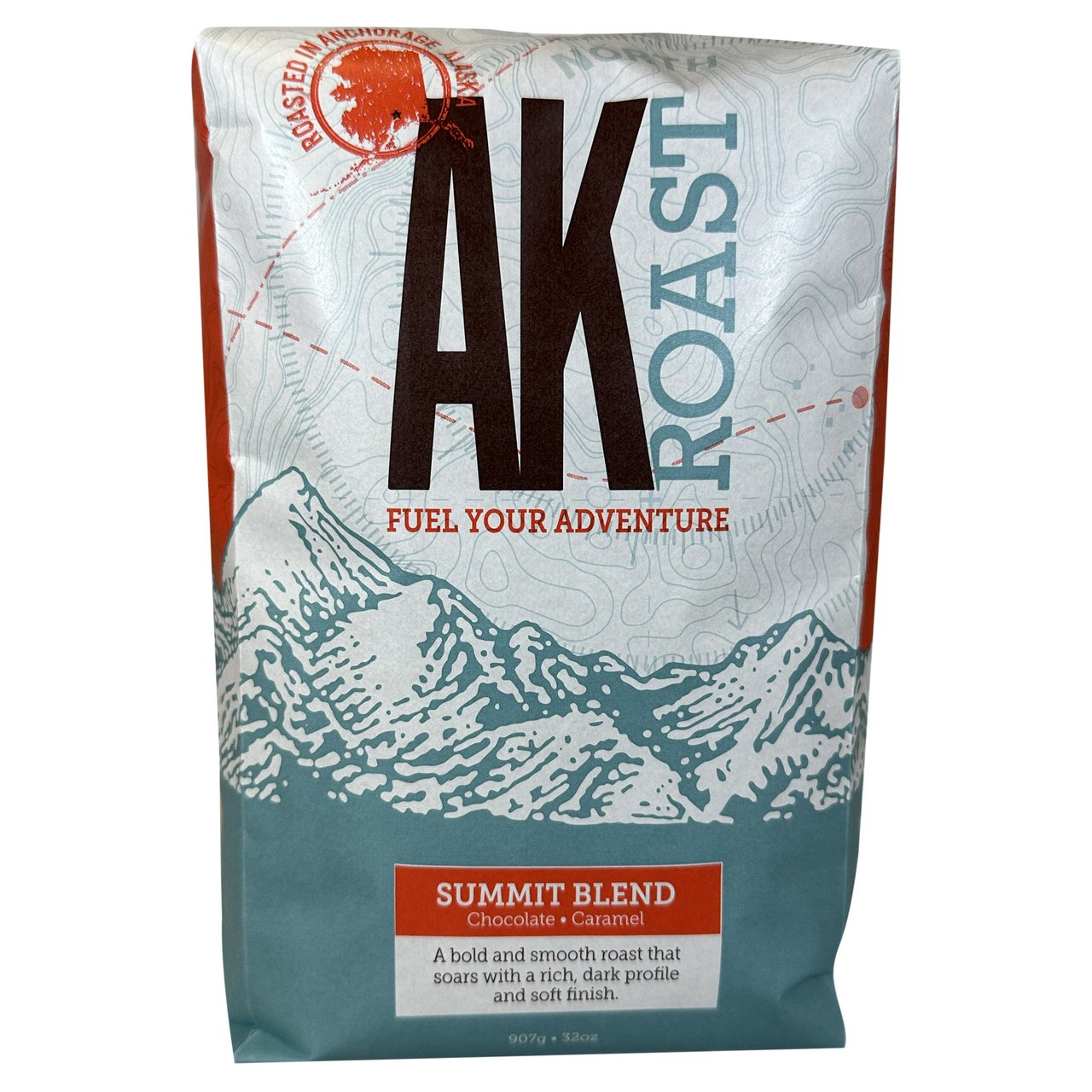 AK Roast Summit Blend Whole Bean Coffee, Dark Roast, 2 lbs - Image 1