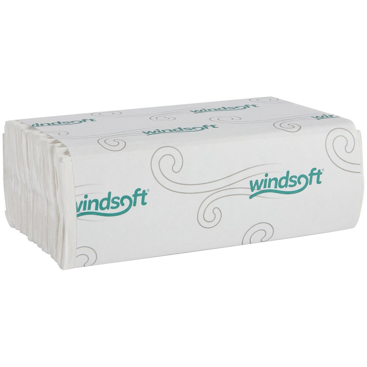 Windsoft C-Fold Paper Towels, 1-Ply, 200 Count, 12 Packs (WIN101) - Image 1