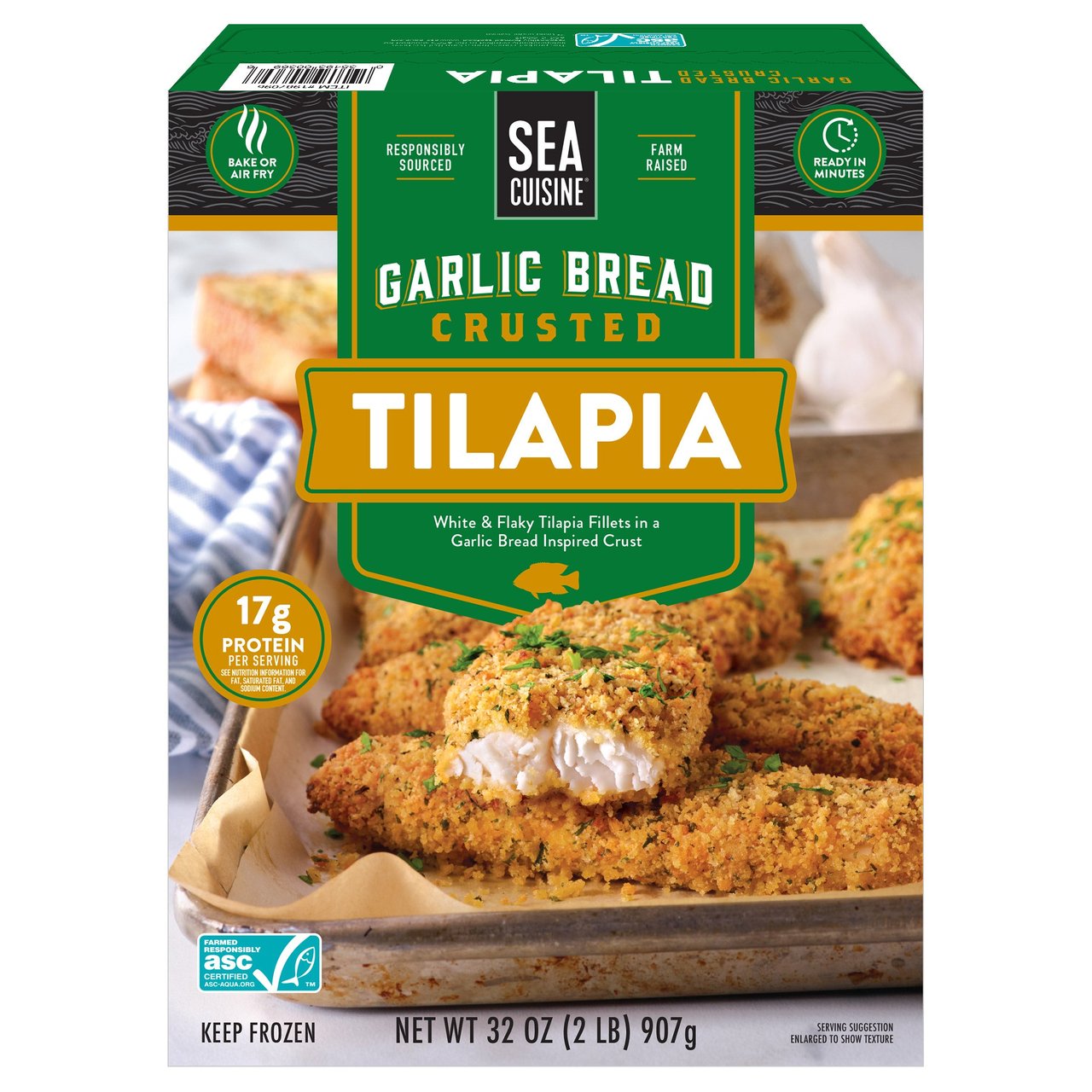 Sea Cuisine Garlic Bread Crusted Tilapia 2 lbs - Image 1