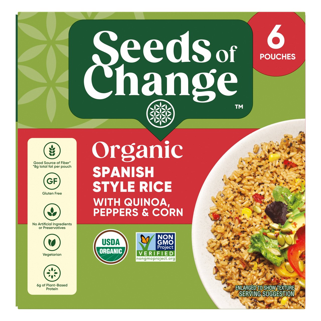 Seeds of Change Organic Spanish Style Rice with Quinoa, Peppers & Corn 6/8.5 oz - Image 1