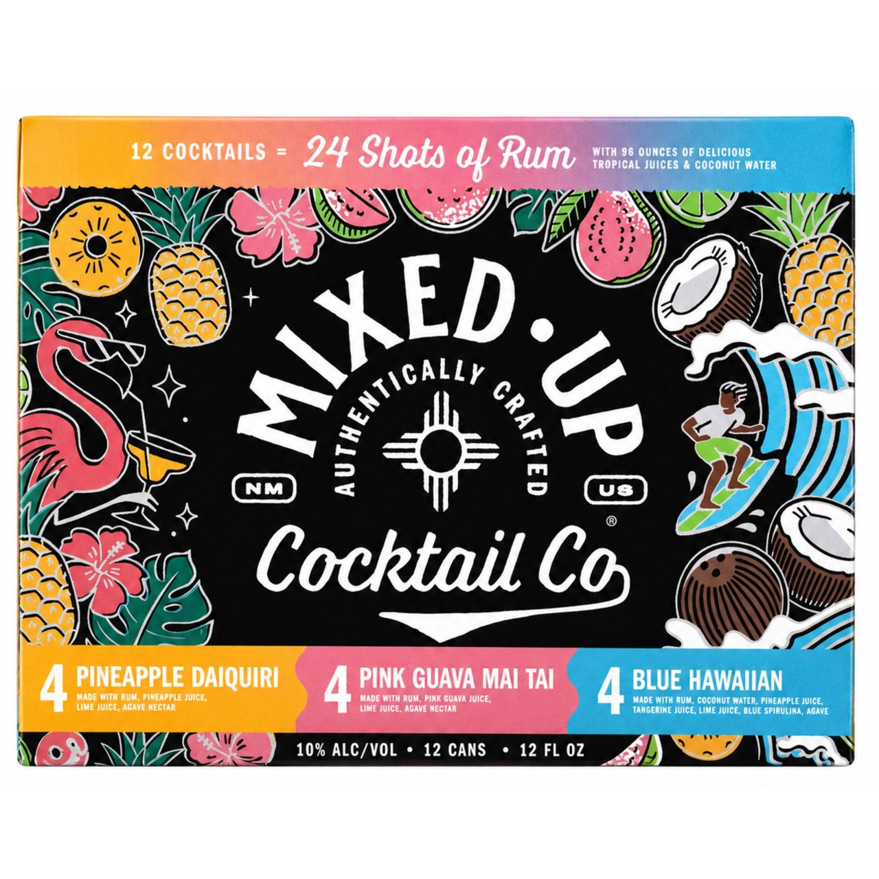 Mixed Up Cocktail Co Sunshine Trio Variety Pack, New Mexico, 12-Pack/12 oz Cans