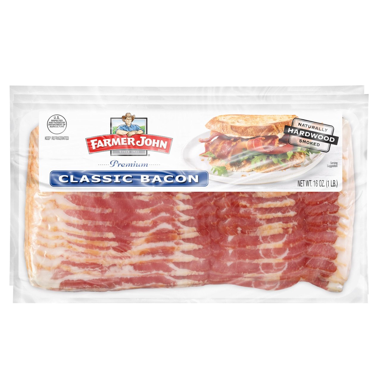 Farmer John Thick Cut Bacon, 3/1 lb - Image 1