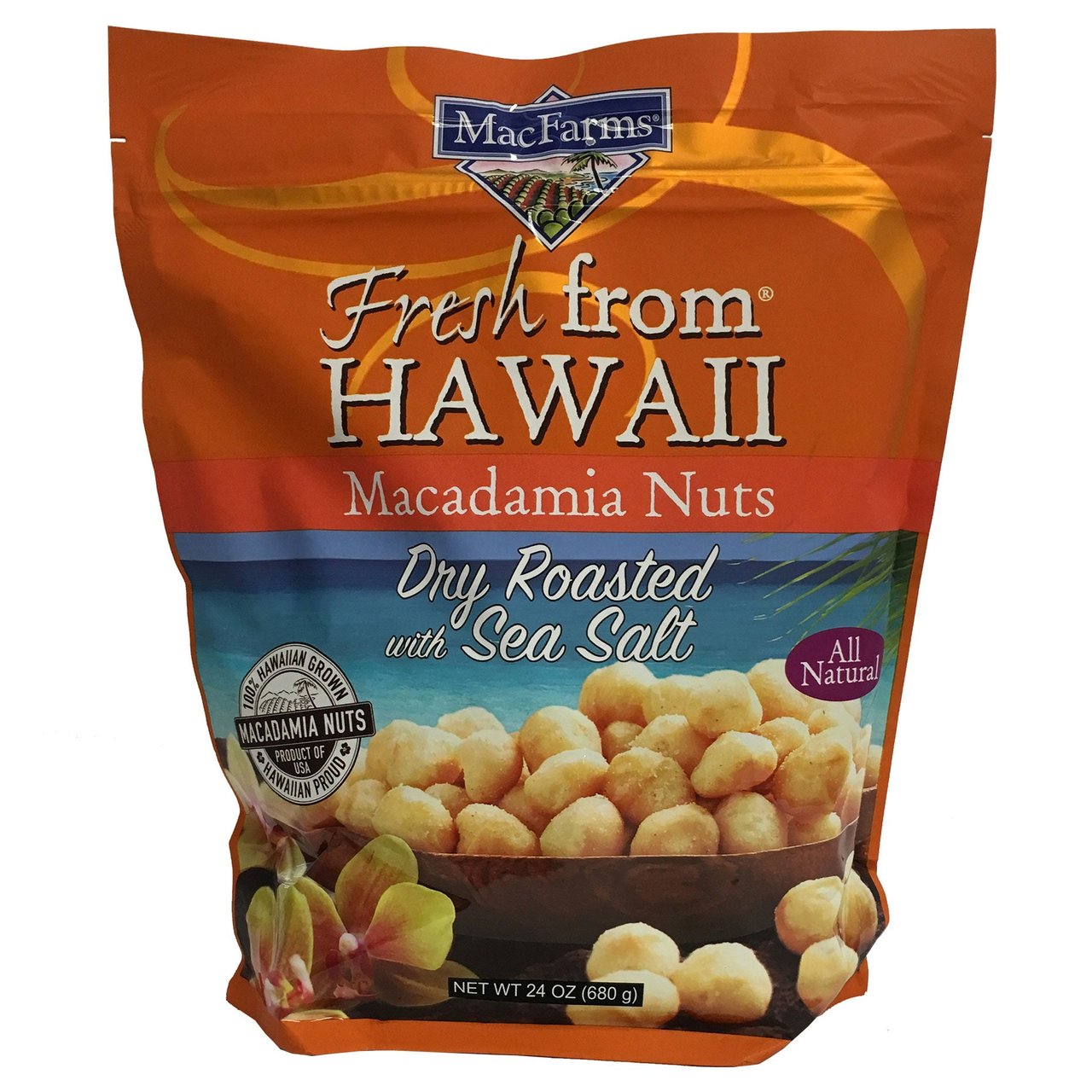 MacFarms Roasted & Salted Macadamias 1.5 lbs - Image 1