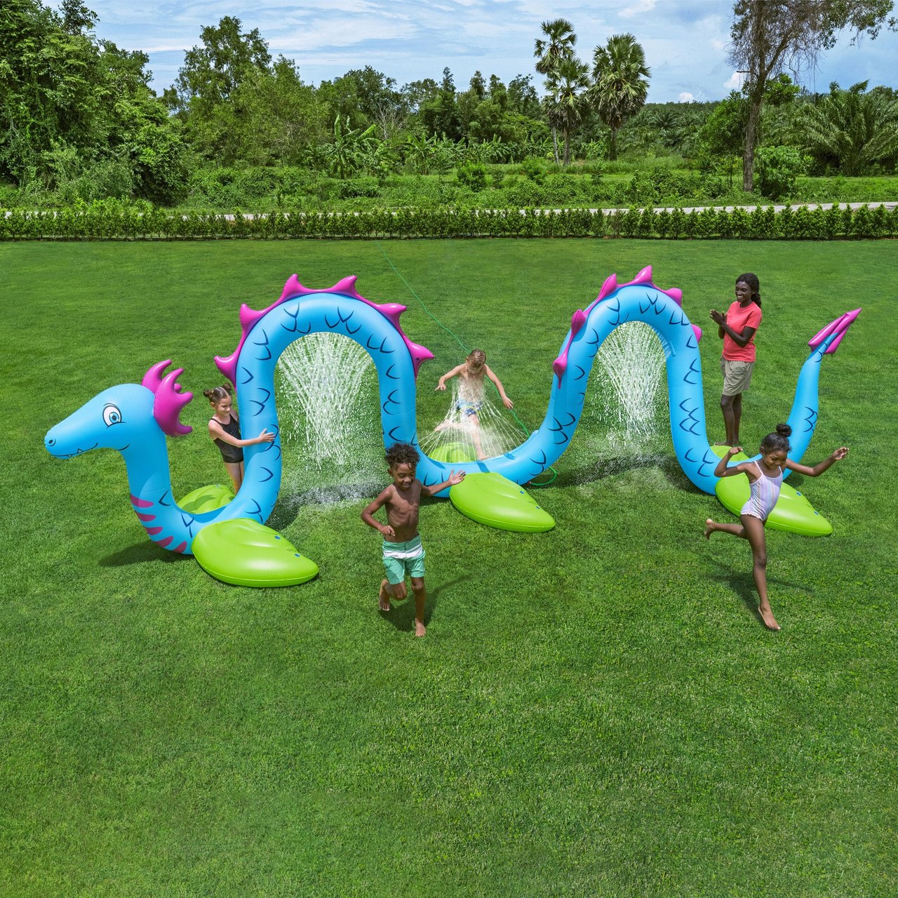 H2OGO! Giant Sea Serpent Kids Inflatable Sprinkler - Image 1