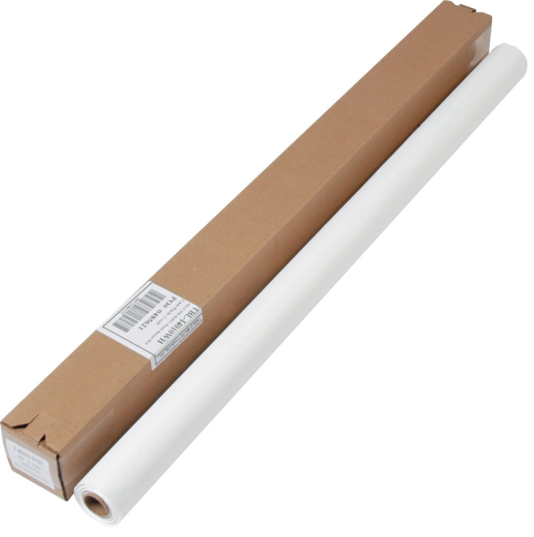 Tablemate Table Set Plastic Banquet Roll Table Cover, 40" x 100', White