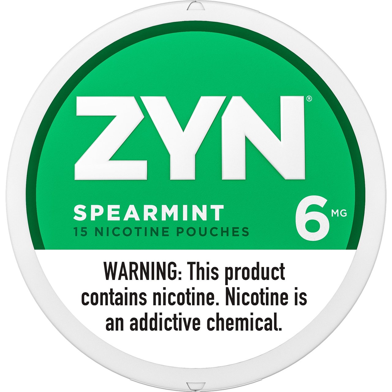 ZYN Spearmint Nicotine Pouches 6mg, 5 Cans - Image 1