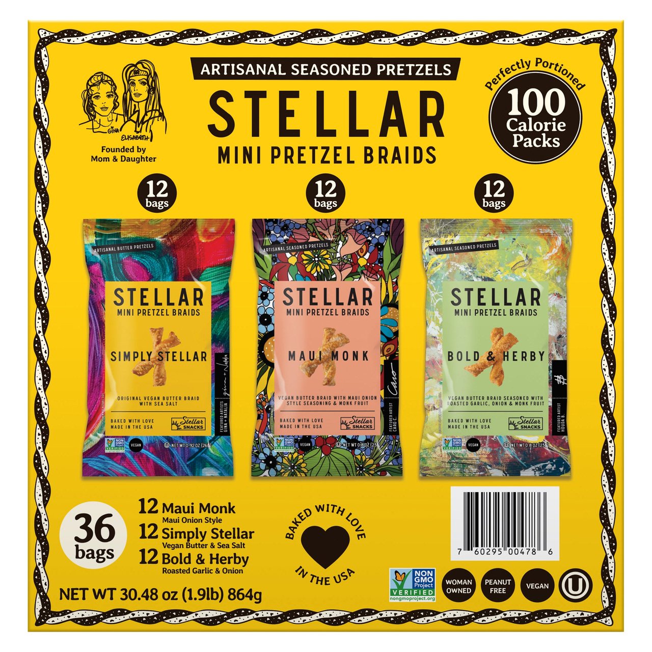 Stellar Mini Pretzels Variety Box, 36 CT - Image 1