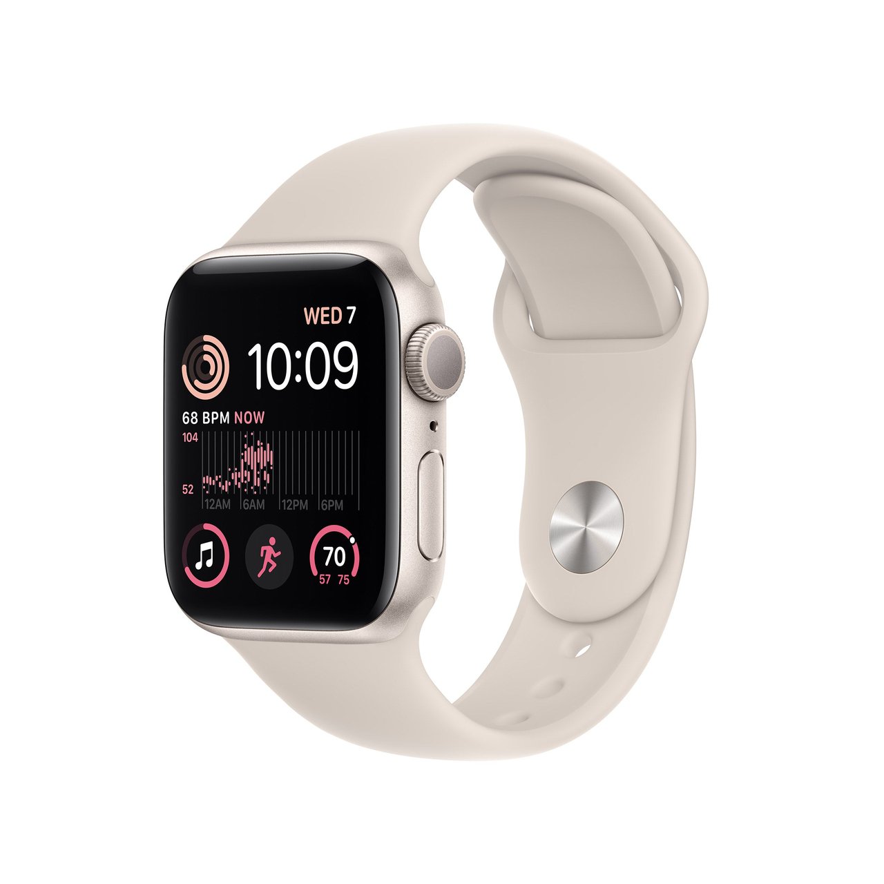 Apple Watch SE 2nd Gen Starlight S/M Sport Band 40mm GPS MNT33LL/A - Image 1