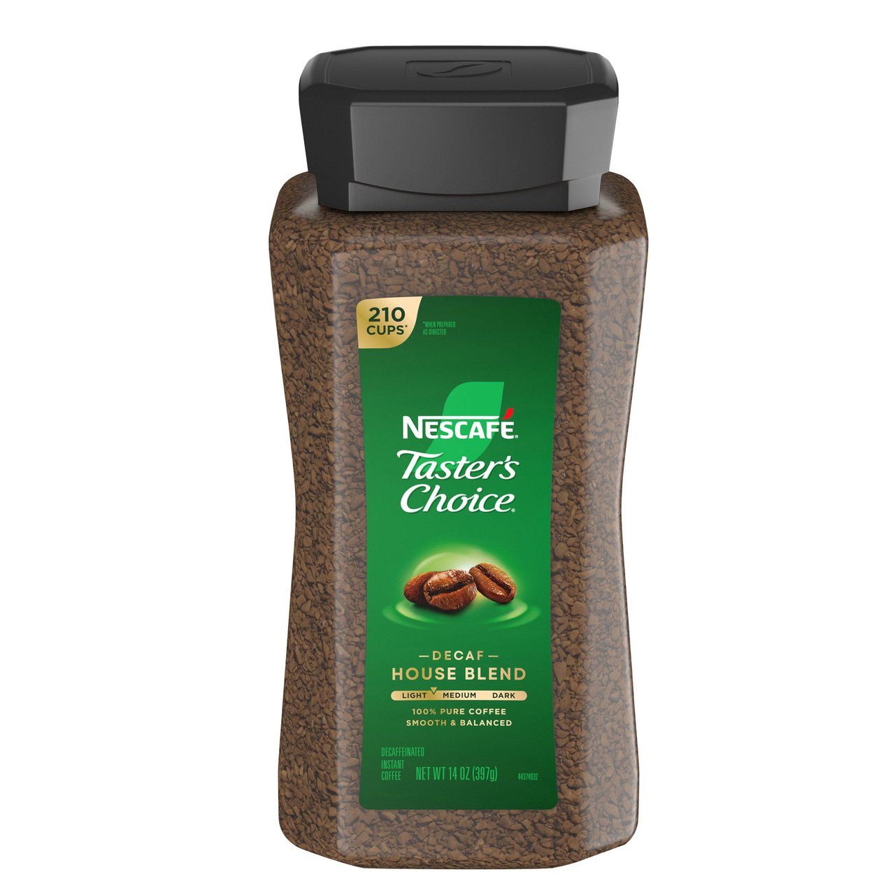 Nescafe Taster's Choice Instant Decaf Coffee House Blend 14 Ounces - Image 1