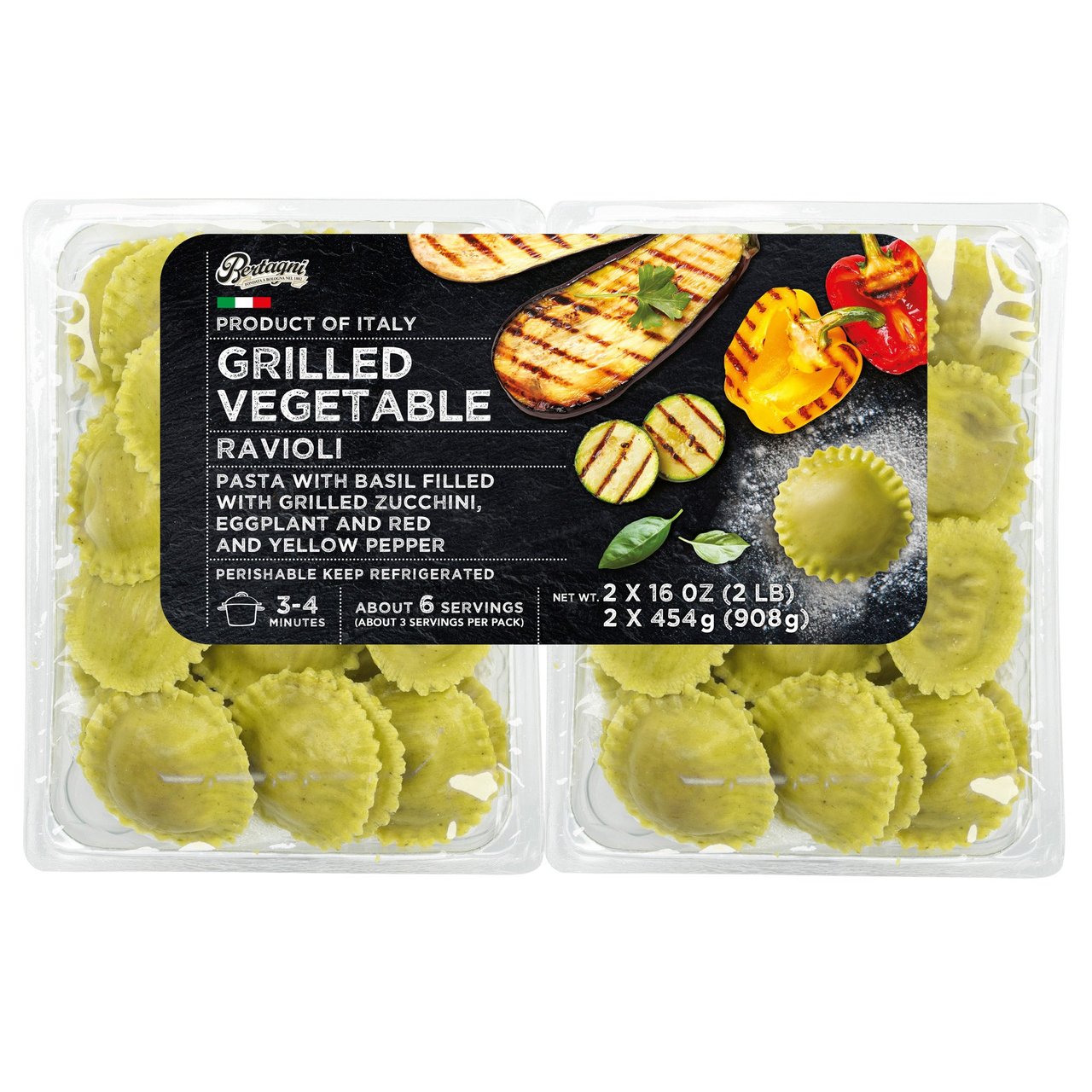 Bertagni Grilled Vegetable Ravioli, 2-Pack, 16 oz Each - Image 1