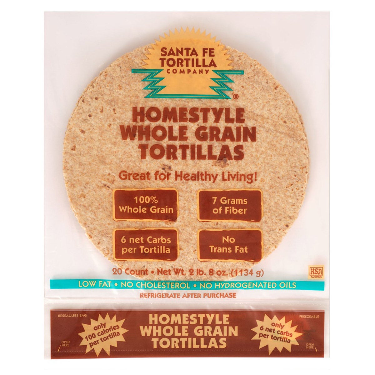 Santa Fe Tortilla Company Homestyle Whole Grain Tortillas, 40 oz - Image 1