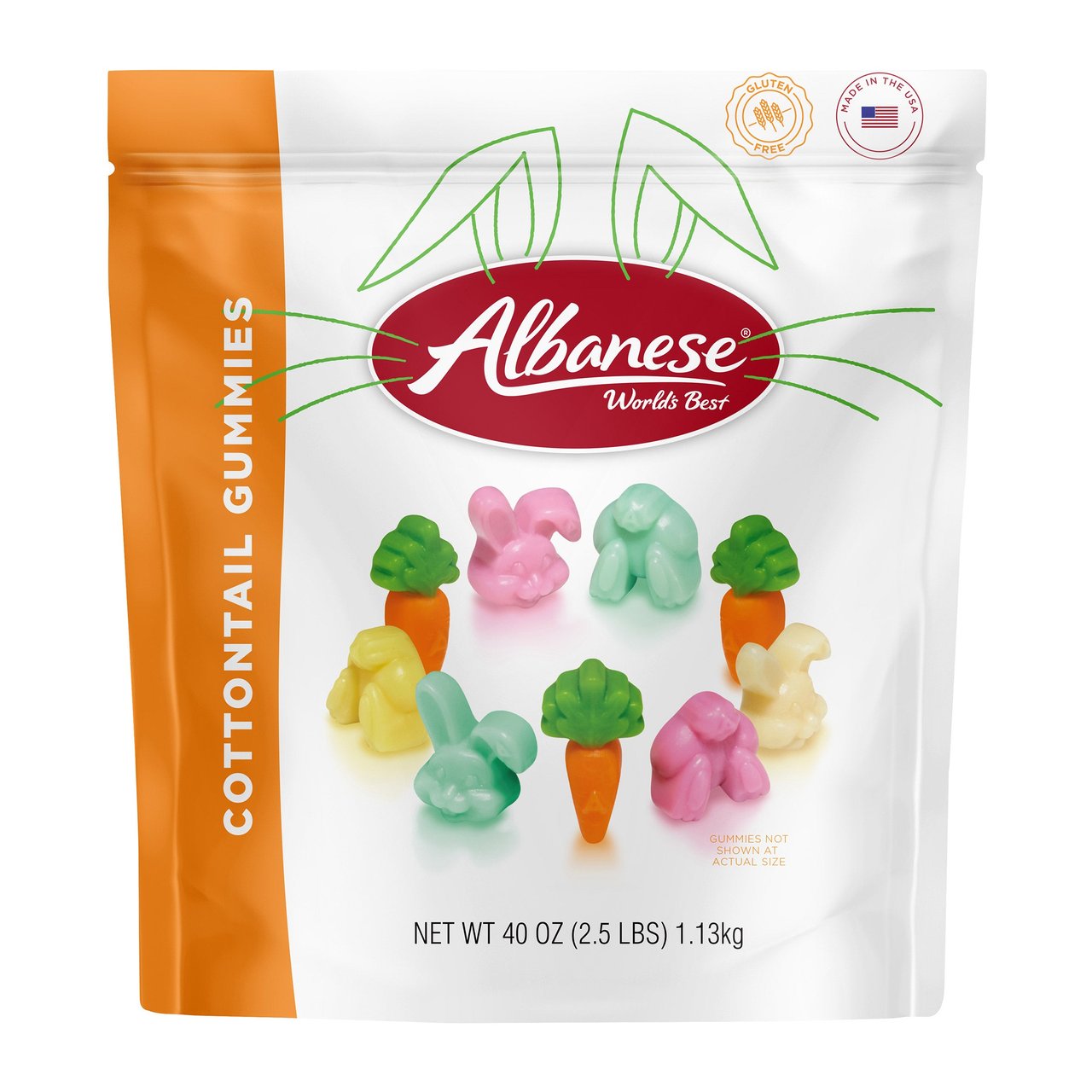 Albanese Gummies Easter Cottontail, 40 Ounces - Image 1