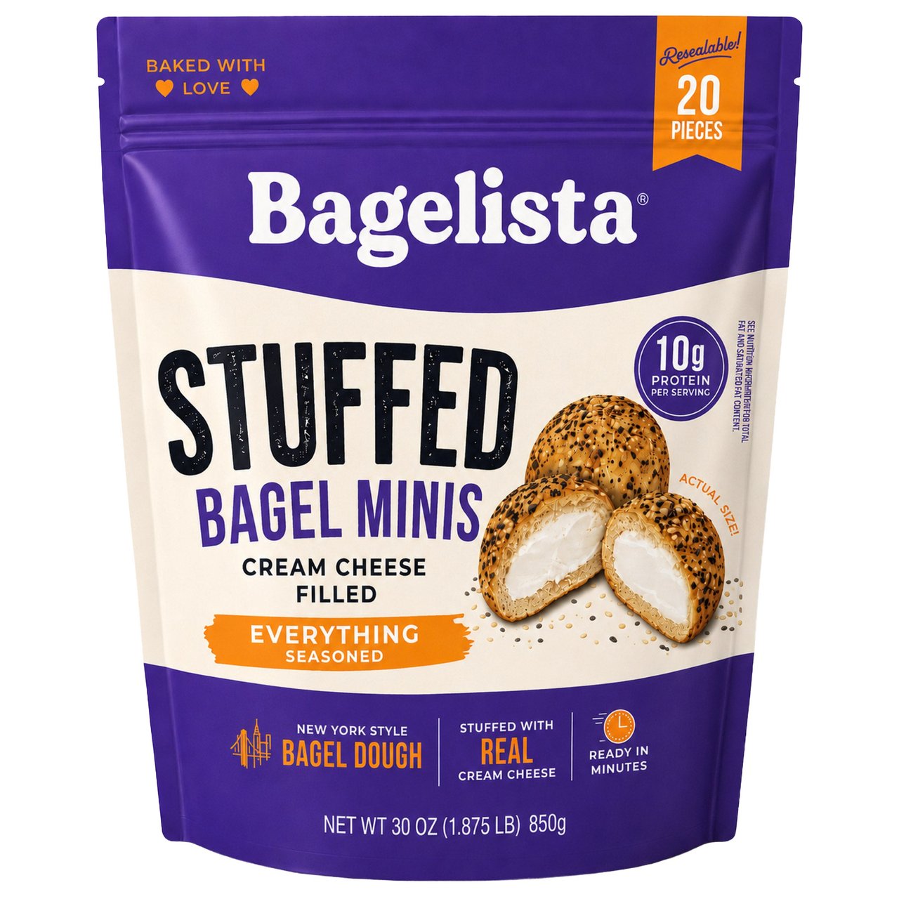BAGELISTA STUFFED MINI BAGELS 20 CT - Image 1