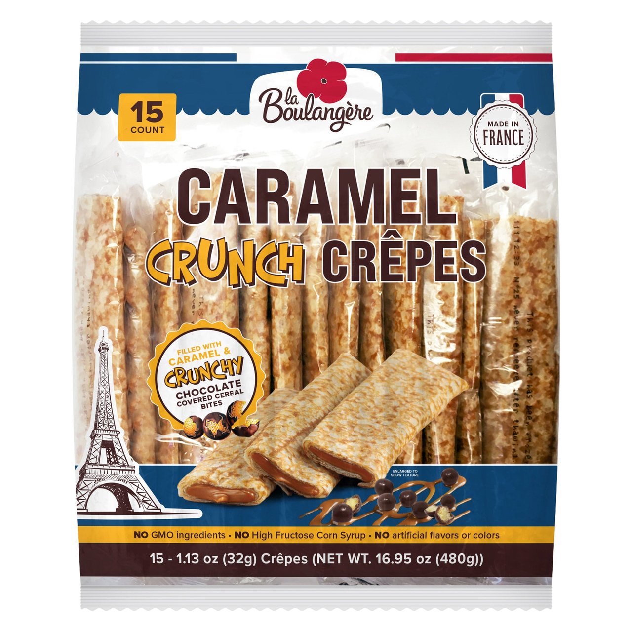 LA BOULANGERE CARAMEL CRUNCHY CREPES 15/16.9 OZ NET WGT - Image 1