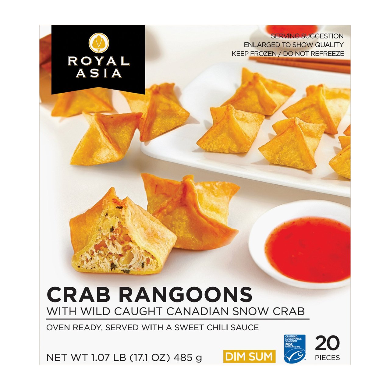 Royal Asia Crab Rangoon 20 CT with Sauce