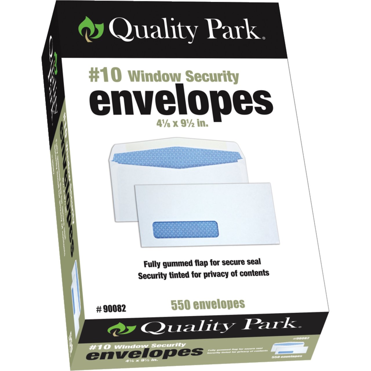 Quality Park #10 Security Window Envelopes, 4-1/8" x 9-1/2", 550 Count - Image 1