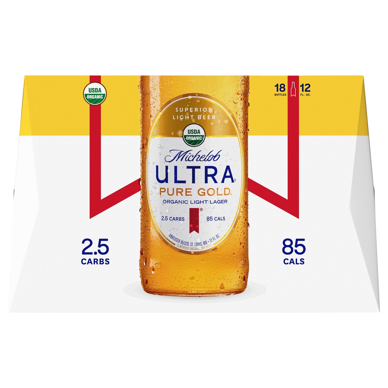 Michelob Ultra Pure Gold 18/12 oz Bottles