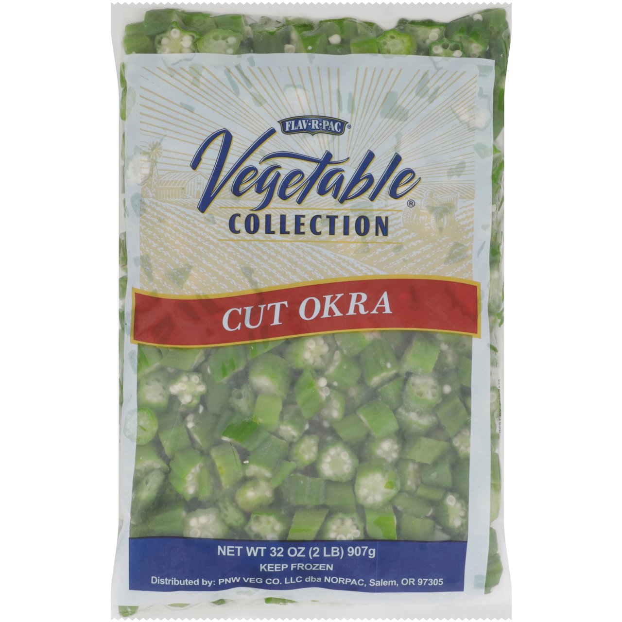 Flav-R-Pac Cut Okra 2 lbs - Image 1
