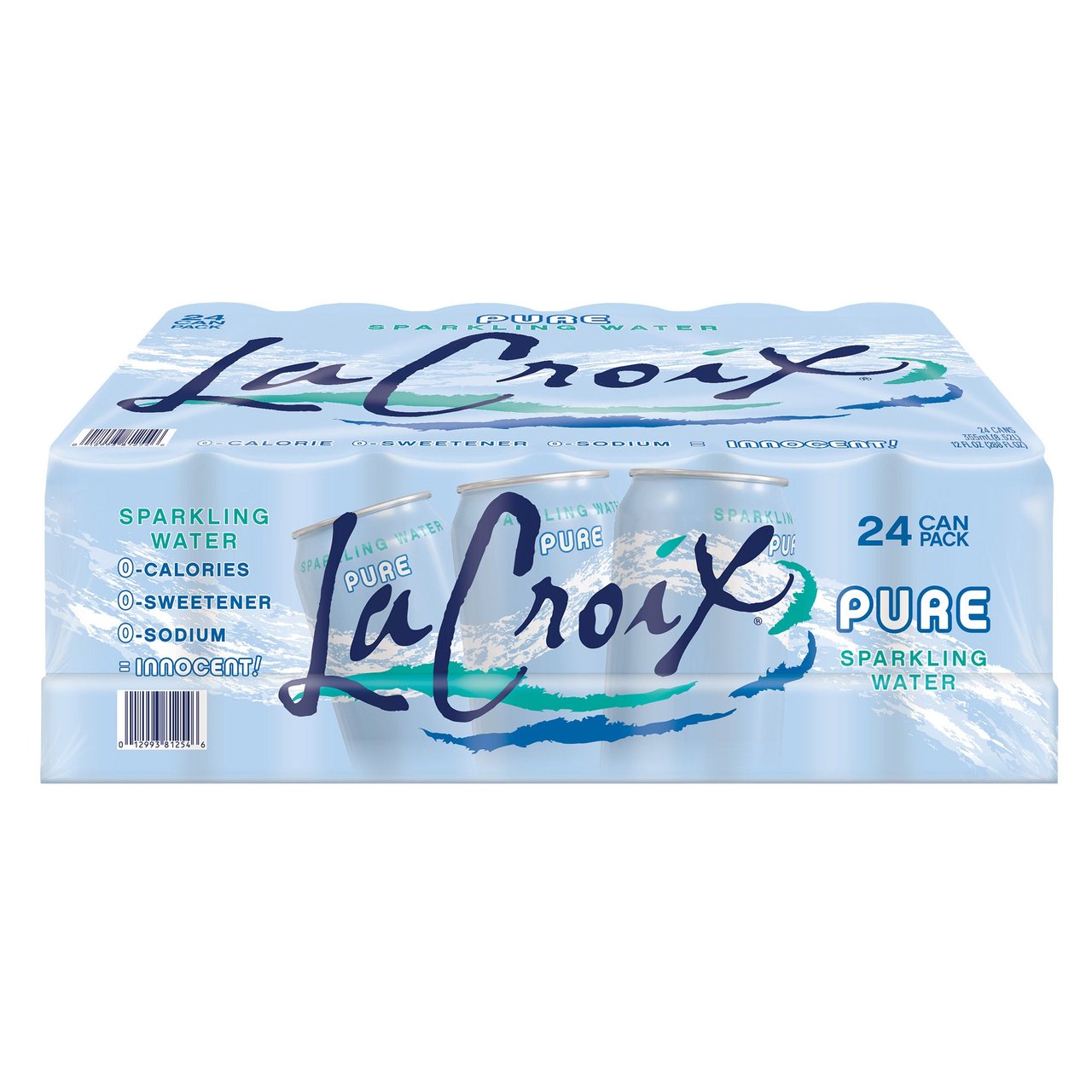 LaCroix Pure Sparkling Water, 24-Count / 12 fl oz Cans