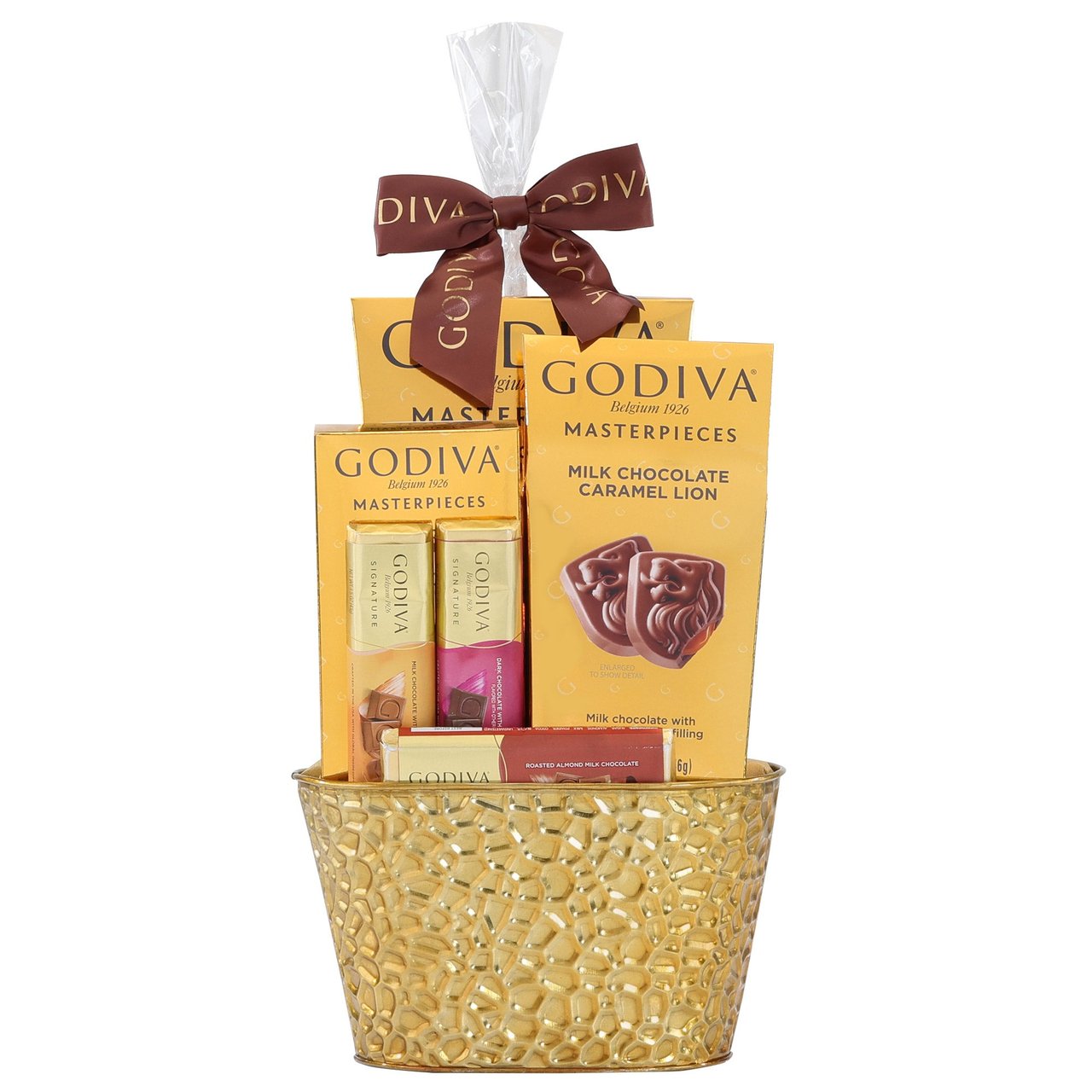 Godiva Metal Gift Basket, 17.5 oz - Image 1