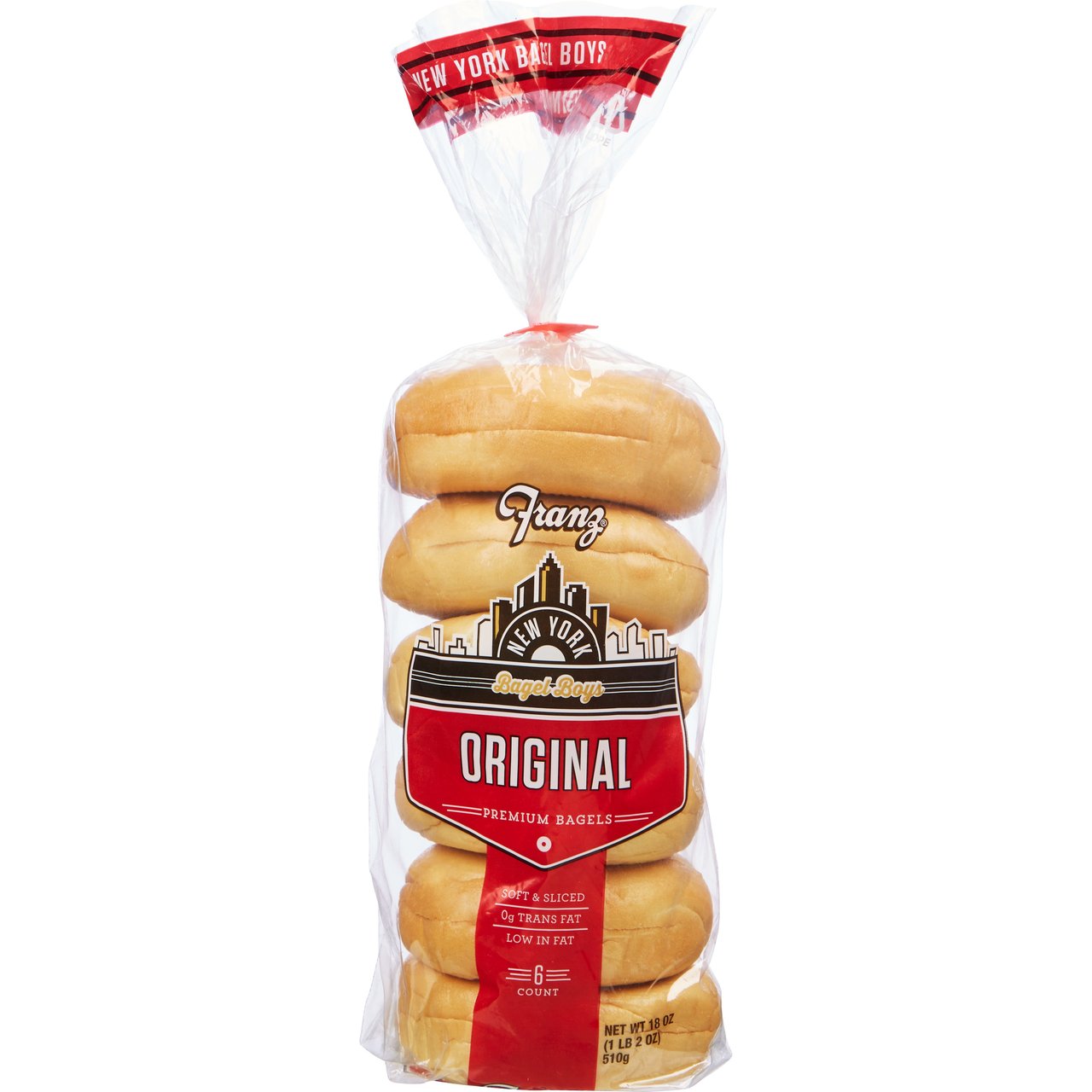 Franz Plain Bagels, 6 Count - Image 1