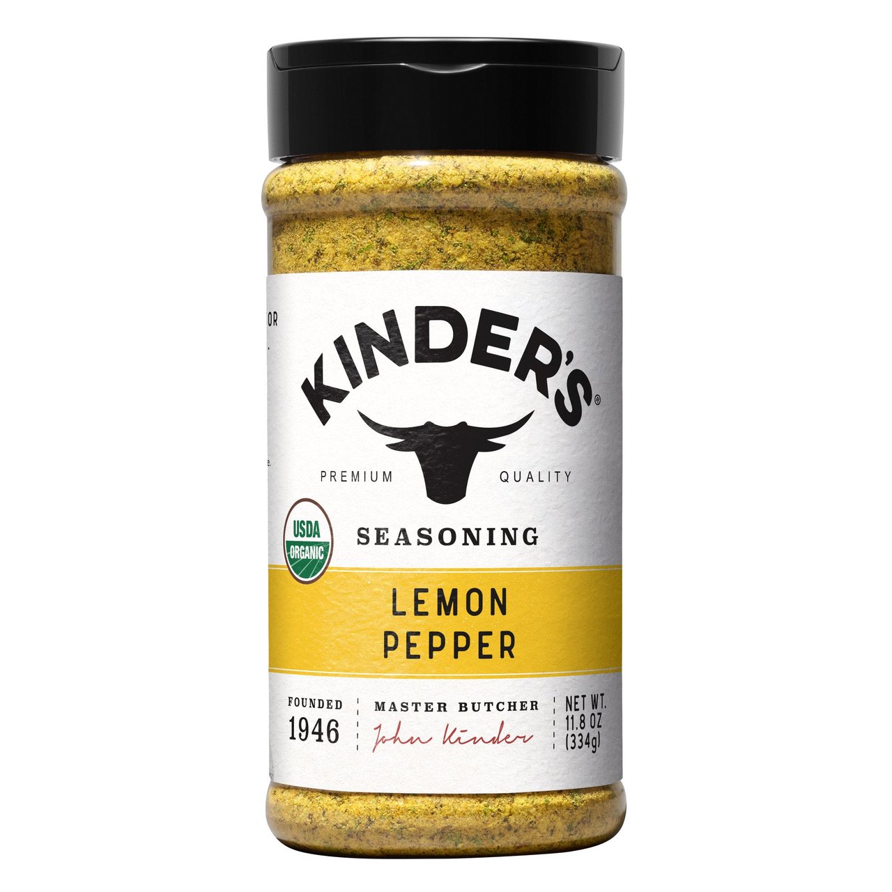 Kinder's Organic Lemon Pepper 11.8 oz - Image 1