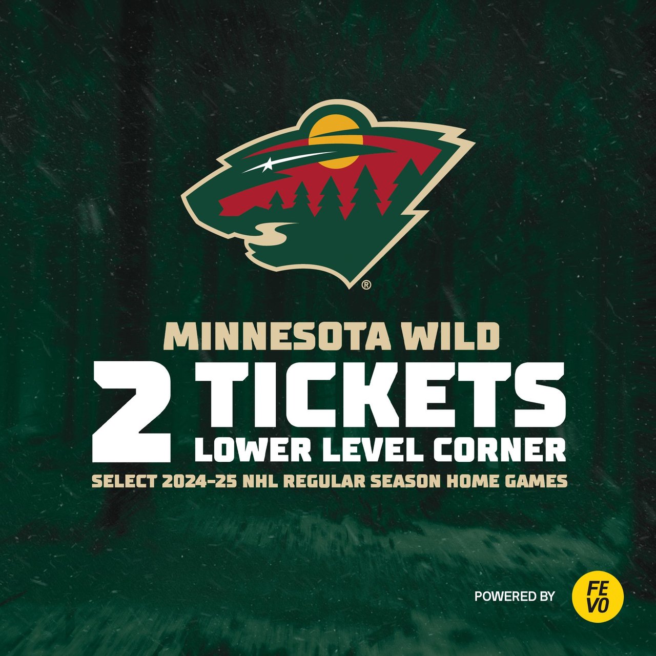 NHL Minnesota Wild 2 Lower Level Tickets (Non-Refundable)