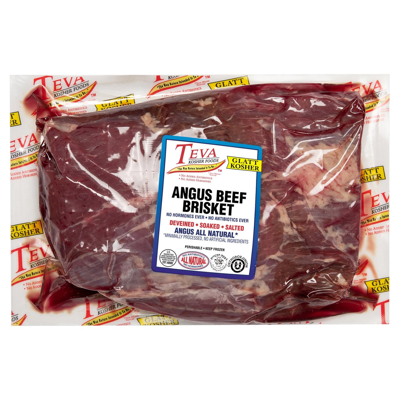 Teva Glatt Kosher Angus Beef Brisket, Price Per Lb - Image 1