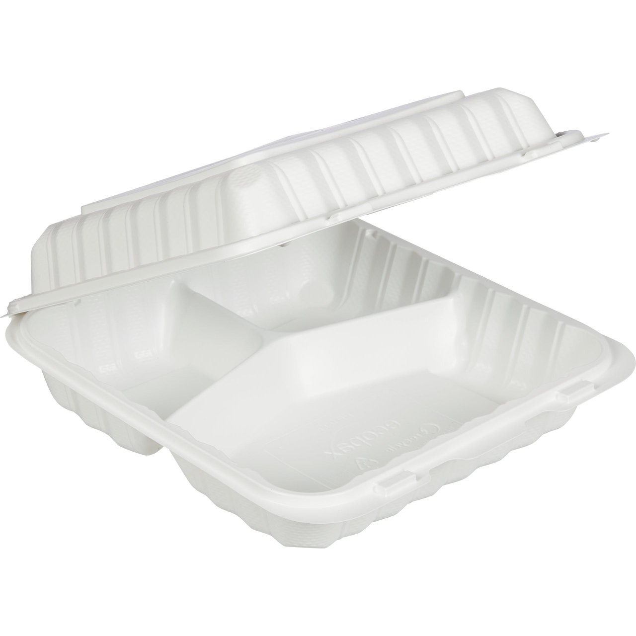 Vital Solutions 9" 3-Compartment Container, White, 150 CT - Image 1