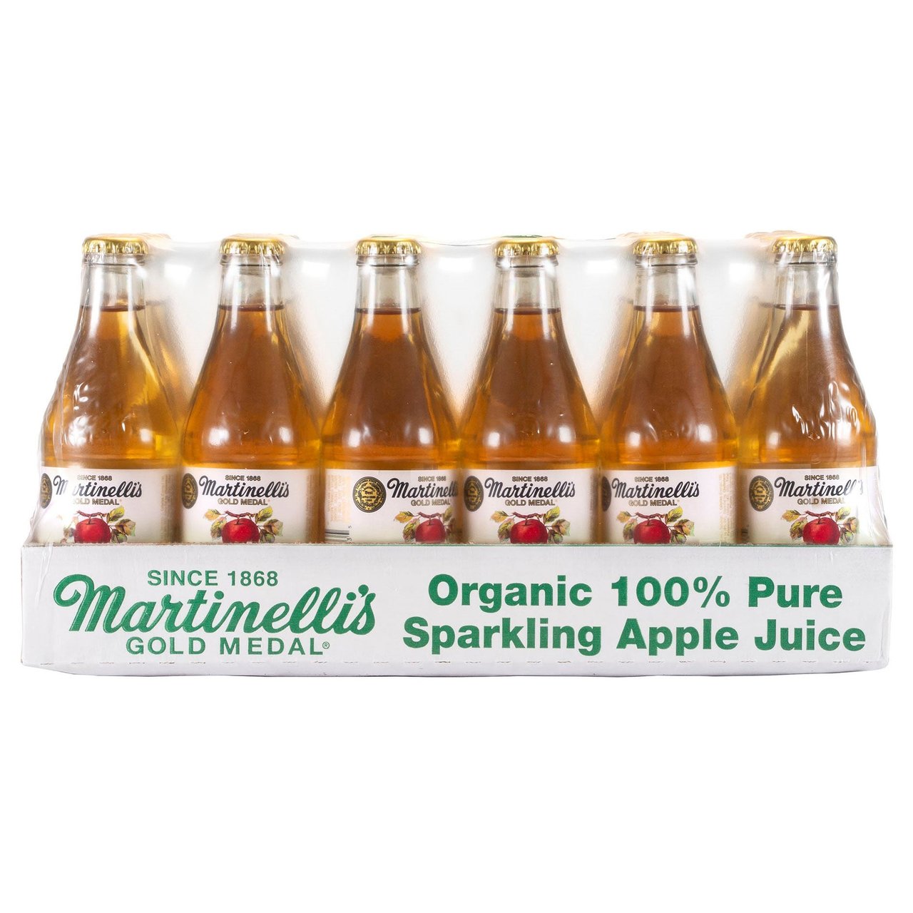 Organic Martinelli's Sparkling Apple Juice 24-Pack, 10 Ounces Each - Image 1