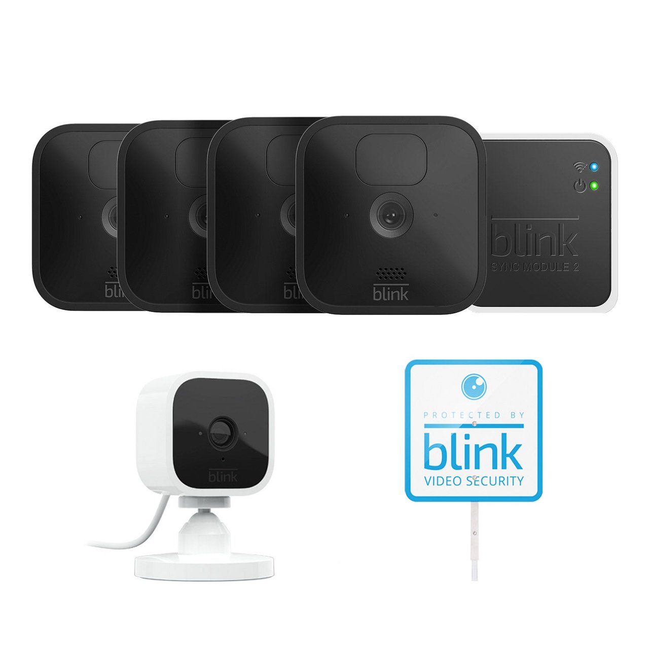 Blink 5 Camera Security System with Yard Sign - Image 1