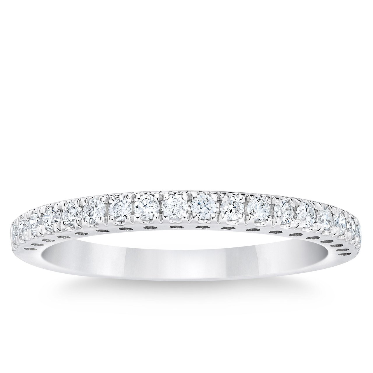 Platinum 950 Round Brilliant 0.25 CTW VS2 Clarity, I Color Diamond Band - Size 5