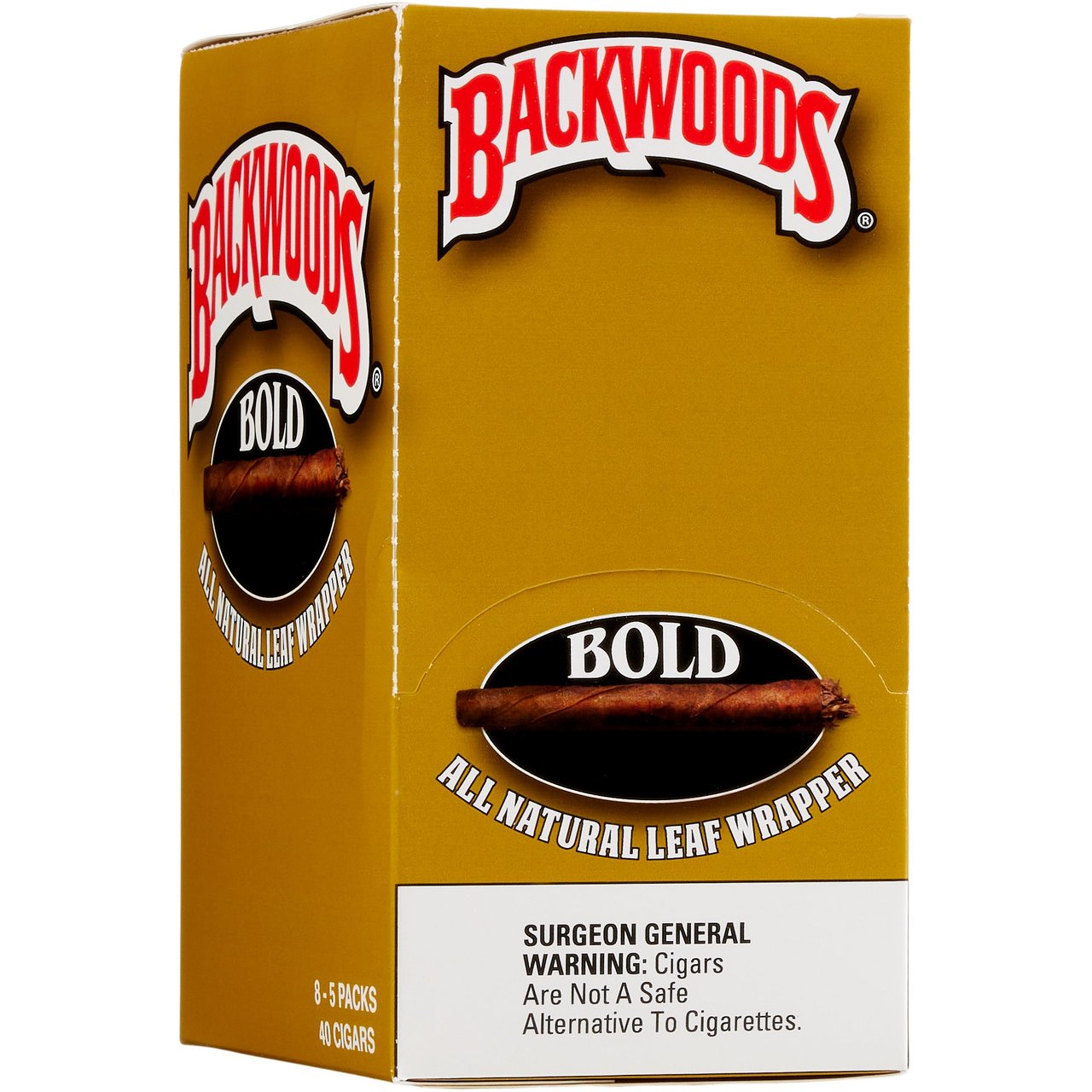 Backwoods Bold Cigarillos, 8 Packs of 5 (40 Total) - Image 1