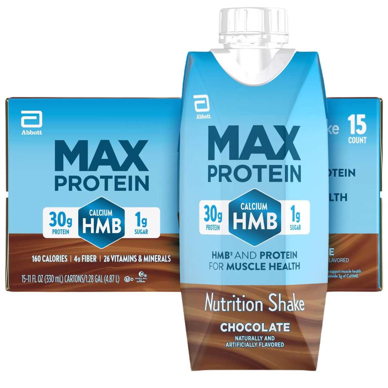 MAX PROTEIN 30G PROTEIN SHAKE +HMB 11 FL OZ/15 PK - Image 1